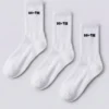 3-pack ribbade halvhöga strumpor i vitt 3-pack ribbade halvhöga strumpor i vitt