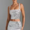 Adaia Embellished Low-Rise Micro Mini Kjolar i vitt Adaia Embellished Low-Rise Micro Mini Kjolar i vitt