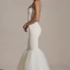 Adelpha Tulle Hem Fishtail Gown i elfenben Adelpha Tulle Hem Fishtail Gown i elfenben