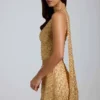 Adhara Embellished Low-Rise A-Line Micro Mini Kjolar i guld Adhara Embellished Low-Rise A-Line Micro Mini Kjolar i guld