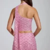 Adhara Embellished Low-Rise A-Line Micro Mini Kjolar i rosa Adhara Embellished Low-Rise A-Line Micro Mini Kjolar i rosa