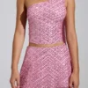 Adhara Embellished Low-Rise A-Line Micro Mini Kjolar i rosa Adhara Embellished Low-Rise A-Line Micro Mini Kjolar i rosa