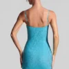 Aellin Embellished Bodycon Miniklänning i Aqua Blue Aellin Embellished Bodycon Miniklänning i Aqua Blue