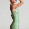 Aellin Embellished Bodycon Miniklänning i Pistachio Aellin Embellished Bodycon Miniklänning i Pistachio