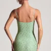 Aellin Embellished Bodycon Miniklänning i Pistachio Aellin Embellished Bodycon Miniklänning i Pistachio