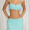 Aerin Fringed Bralette i aquablått Aerin Fringed Bralette i aquablått