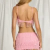 Aerin Fringed Bralette i Candyfloss Pink Aerin Fringed Bralette i Candyfloss Pink