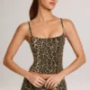 Ailany Modal-linne med rund hals i leopardmönster Ailany Modal-linne med rund hals i leopardmönster