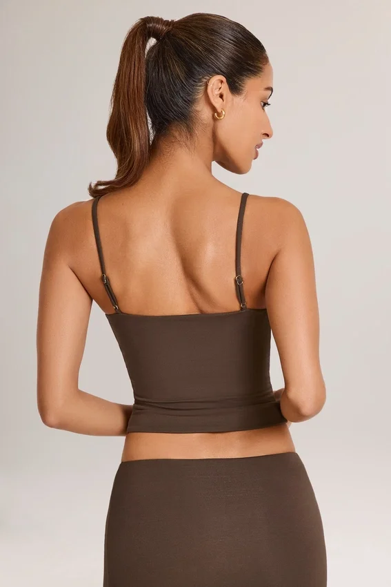 Ailany Modal Scoop-Neck Tank Top i chokladbrunt Ailany Modal Scoop-Neck Tank Top i chokladbrunt