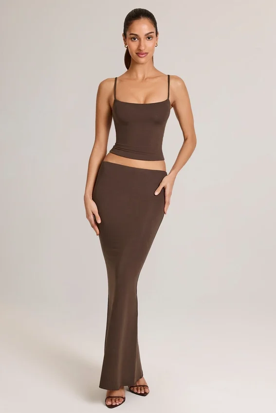 Ailany Modal Scoop-Neck Tank Top i chokladbrunt Ailany Modal Scoop-Neck Tank Top i chokladbrunt