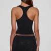 Aine Embellished Jersey Scoop-Neck Racerback Top i svart Aine Embellished Jersey Scoop-Neck Racerback Top i svart