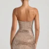 Alanni Embellished Cut-Out Miniklänning i honungsfärg Alanni Embellished Cut-Out Miniklänning i honungsfärg