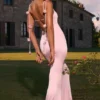 Aldona Slinky Jersey-klänning med blommig applikation i färgen Blush Aldona Slinky Jersey-klänning med blommig applikation i färgen Blush