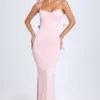 Aldona Slinky Jersey-klänning med blommig applikation i färgen Blush Aldona Slinky Jersey-klänning med blommig applikation i färgen Blush
