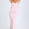 Aldona Slinky Jersey-klänning med blommig applikation i färgen Blush Aldona Slinky Jersey-klänning med blommig applikation i färgen Blush