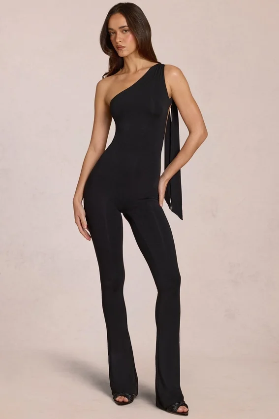 Alira Modal One-Shoulder Jumpsuit i svart Alira Modal One-Shoulder Jumpsuit i svart