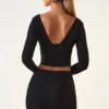 Aliz Modal Twist-Front Mid-Rise Mini Kjol i svart Aliz Modal Twist-Front Mid-Rise Mini Kjol i svart