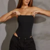 Allegra bandeau-bodys i svart Allegra bandeau-bodys i svart