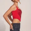 Allure Sweetheart-Neck Lace-Up Corset Top i Rose Red Allure Sweetheart-Neck Lace-Up Corset Top i Rose Red