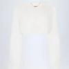 Almerinda kort bolero i fuskpäls, vit Almerinda kort bolero i fuskpäls, vit