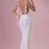 Alora Jersey Draped Gown i vitt Alora Jersey Draped Gown i vitt