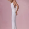Alora Jersey Draped Gown i vitt Alora Jersey Draped Gown i vitt