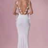 Alora Jersey Draped Gown i vitt Alora Jersey Draped Gown i vitt