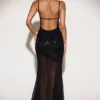 Amarelle Embellished Sweetheart-Neck Backless Gown i svart Amarelle Embellished Sweetheart-Neck Backless Gown i svart
