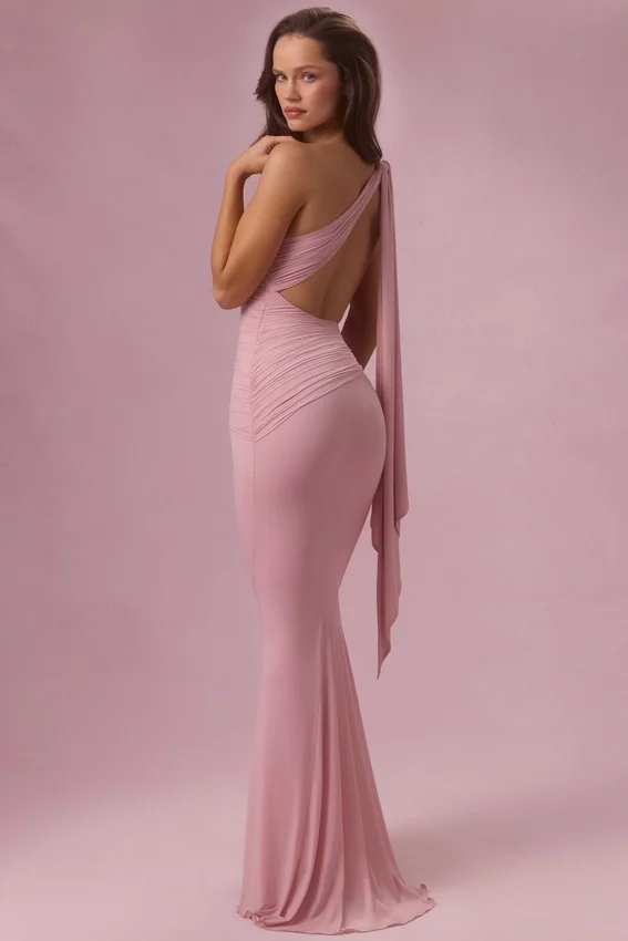 Annelise Jersey brudtärneklänning i blushrosa Annelise Jersey brudtärneklänning i blushrosa