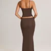 Avenley Modal Mid-Rise Fishtail Maxi Kjolar i chokladbrunt Avenley Modal Mid-Rise Fishtail Maxi Kjolar i chokladbrunt