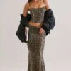 Avenley Modal Mid-Rise Fishtail Maxi Kjolar i leopardmönster Avenley Modal Mid-Rise Fishtail Maxi Kjolar i leopardmönster