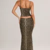 Avenley Modal Mid-Rise Fishtail Maxi Kjolar i leopardmönster Avenley Modal Mid-Rise Fishtail Maxi Kjolar i leopardmönster