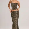 Avenley Modal Mid-Rise Fishtail Maxi Kjolar i leopardmönster Avenley Modal Mid-Rise Fishtail Maxi Kjolar i leopardmönster