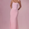 Avielle satin-korsettbrudtärneklänning i blushrosa Avielle satin-korsettbrudtärneklänning i blushrosa