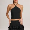 Aviora Modal halterneck-top i svart Aviora Modal halterneck-top i svart