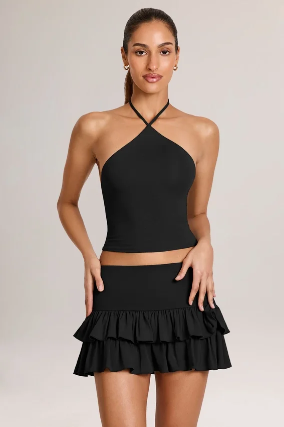 Aviora Modal halterneck-top i svart Aviora Modal halterneck-top i svart