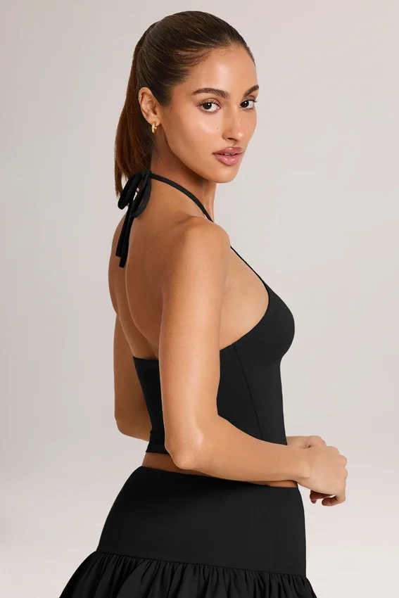 Aviora Modal halterneck-top i svart Aviora Modal halterneck-top i svart