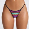 Azure By Oh Polly Swim Triangel-stringbikinibyxor i flerfärgat mönster Azure By Oh Polly Swim Triangel-stringbikinibyxor i flerfärgat mönster