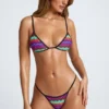 Azure By Oh Polly Swim Triangel-stringbikinibyxor i flerfärgat mönster Azure By Oh Polly Swim Triangel-stringbikinibyxor i flerfärgat mönster