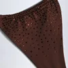Bali Embellished Drawstring Thong Bikinibyxor i chokladbrunt Bali Embellished Drawstring Thong Bikinibyxor i chokladbrunt