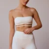 Bandeau-bh med korsad rygg i mjukt vitt Bandeau-bh med korsad rygg i mjukt vitt