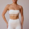 Bandeau-bh med korsad rygg i mjukt vitt Bandeau-bh med korsad rygg i mjukt vitt