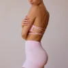 Bandeau-bh med korsade ryggband i mjukt rosa Bandeau-bh med korsade ryggband i mjukt rosa