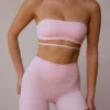 Bandeau-bh med korsade ryggband i mjukt rosa Bandeau-bh med korsade ryggband i mjukt rosa