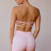 Bandeau-bh med korsade ryggband i mjukt rosa Bandeau-bh med korsade ryggband i mjukt rosa