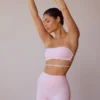 Bandeau-bh med korsade ryggband i mjukt rosa Bandeau-bh med korsade ryggband i mjukt rosa