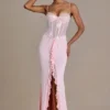 Beatrix Premium Embellished Lace Corset Gown i Baby Pink Beatrix Premium Embellished Lace Corset Gown i Baby Pink
