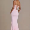 Beatrix Premium Embellished Lace Corset Gown i Baby Pink Beatrix Premium Embellished Lace Corset Gown i Baby Pink