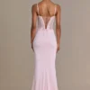 Beatrix Premium Embellished Lace Corset Gown i Baby Pink Beatrix Premium Embellished Lace Corset Gown i Baby Pink