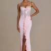 Beatrix Premium Embellished Lace Corset Gown i Baby Pink Beatrix Premium Embellished Lace Corset Gown i Baby Pink
